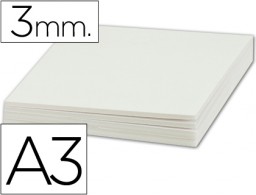 Cartón pluma Liderpapel doble cara A3 3mm. blanco